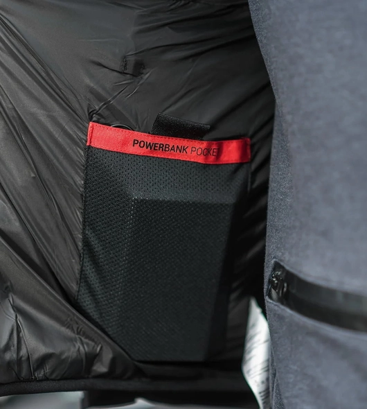 ORORO Gilet Termico Riscaldato Uomo Con Cappuccio – Power Bank Escluso, 800 Fill Power, Nero